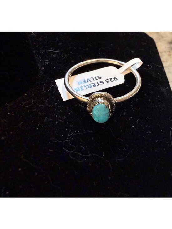 925 Sterling Silver Jewelry - NWT Artisan Sterling Silver Mojave Turquoise Stacker Ring Sz 9.5 Southwest Gift